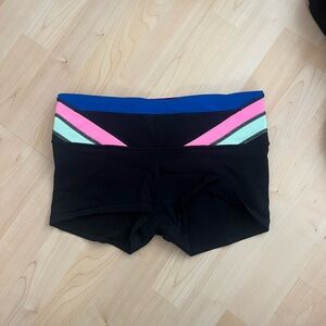 Lululemon Athletica Black and Pink Boogie Shorts